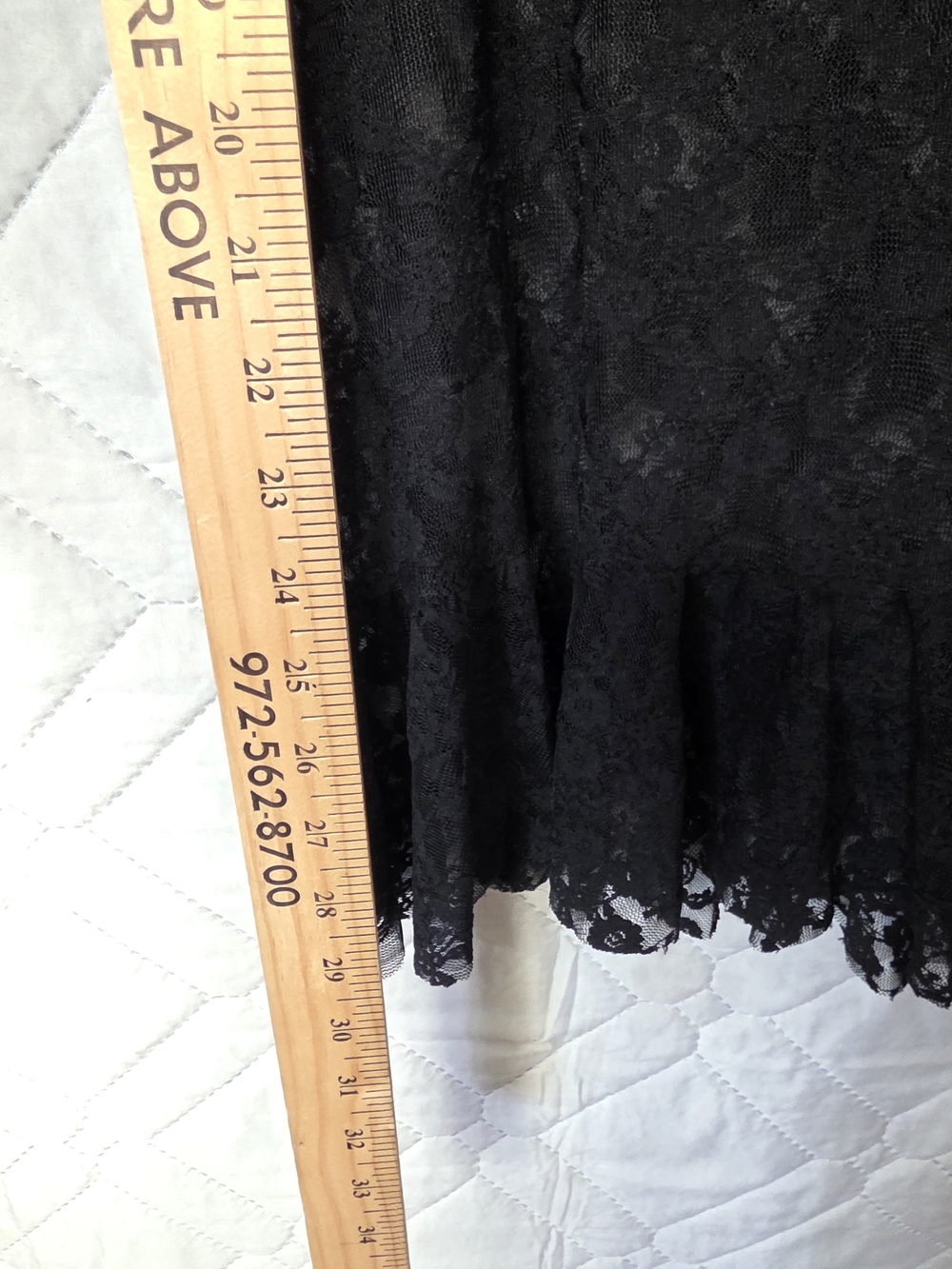 Lilypad  Womens Lace Off The Shoulder Ruffle Sleeve Mini Dress Black Sz 2XL - Picture 5 of 10